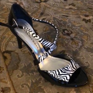 Dana Buckman Black Patent and Zebra Heels